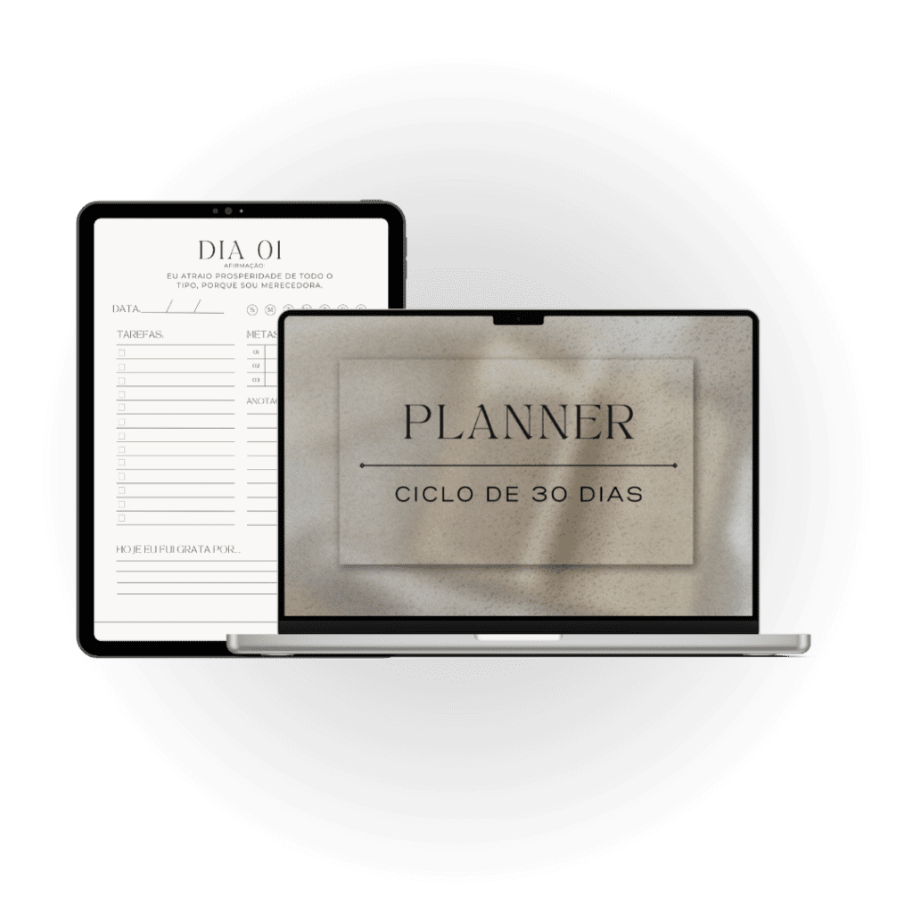 BÔNUS: PLANNER CICLO DE 30 DIAS + AFIRMAÇÕES DIÁRIAS